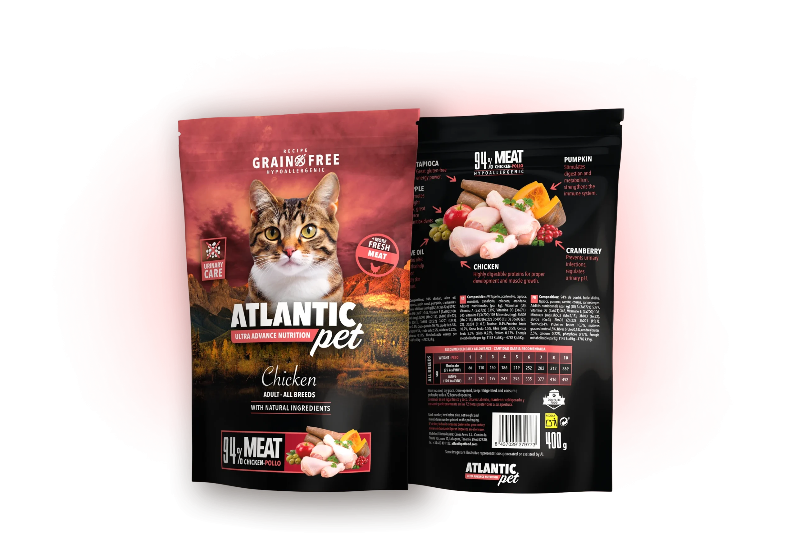 Comida húmeda de pollo para gatos adultos Chicken de Atlantic Pet